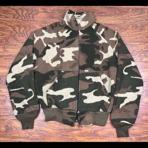 Vintage Carhartt camo polar fleece jacket